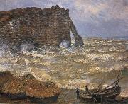 Claude Monet The Cliff at Etretat after a Storm France oil painting artist